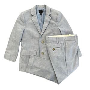 J Crew Crewcuts Toddler Boy 2 Piece Suit 4/5 Thompson Light Blue